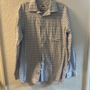 Joseph Abboud Blue Plaid Men's Shirt 36/37